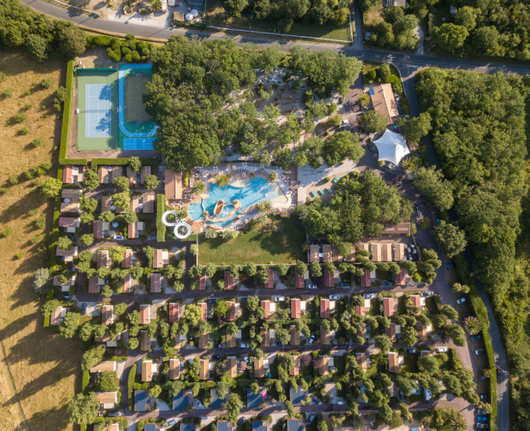 Camping Verébleu, vue aérienne du camping